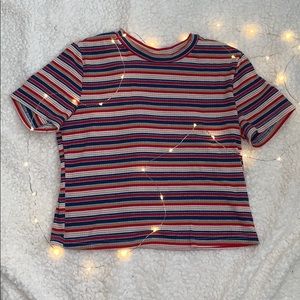 Striped trendy crop top